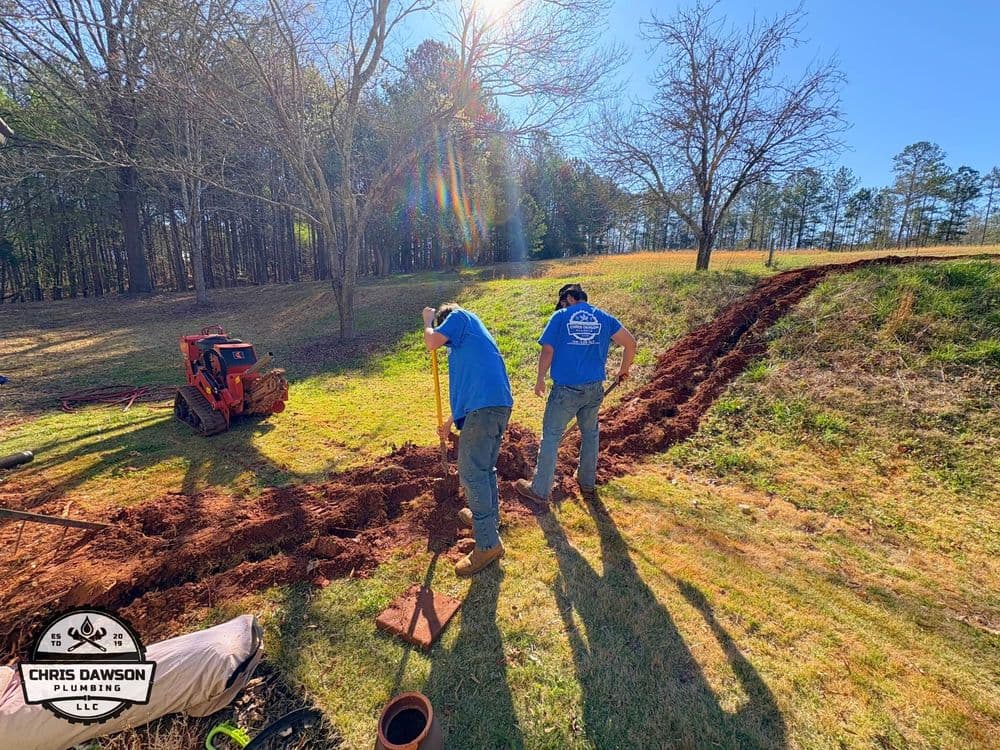Efficient Water Service Installation by Chris Dawson Plumbing in Elberton GA